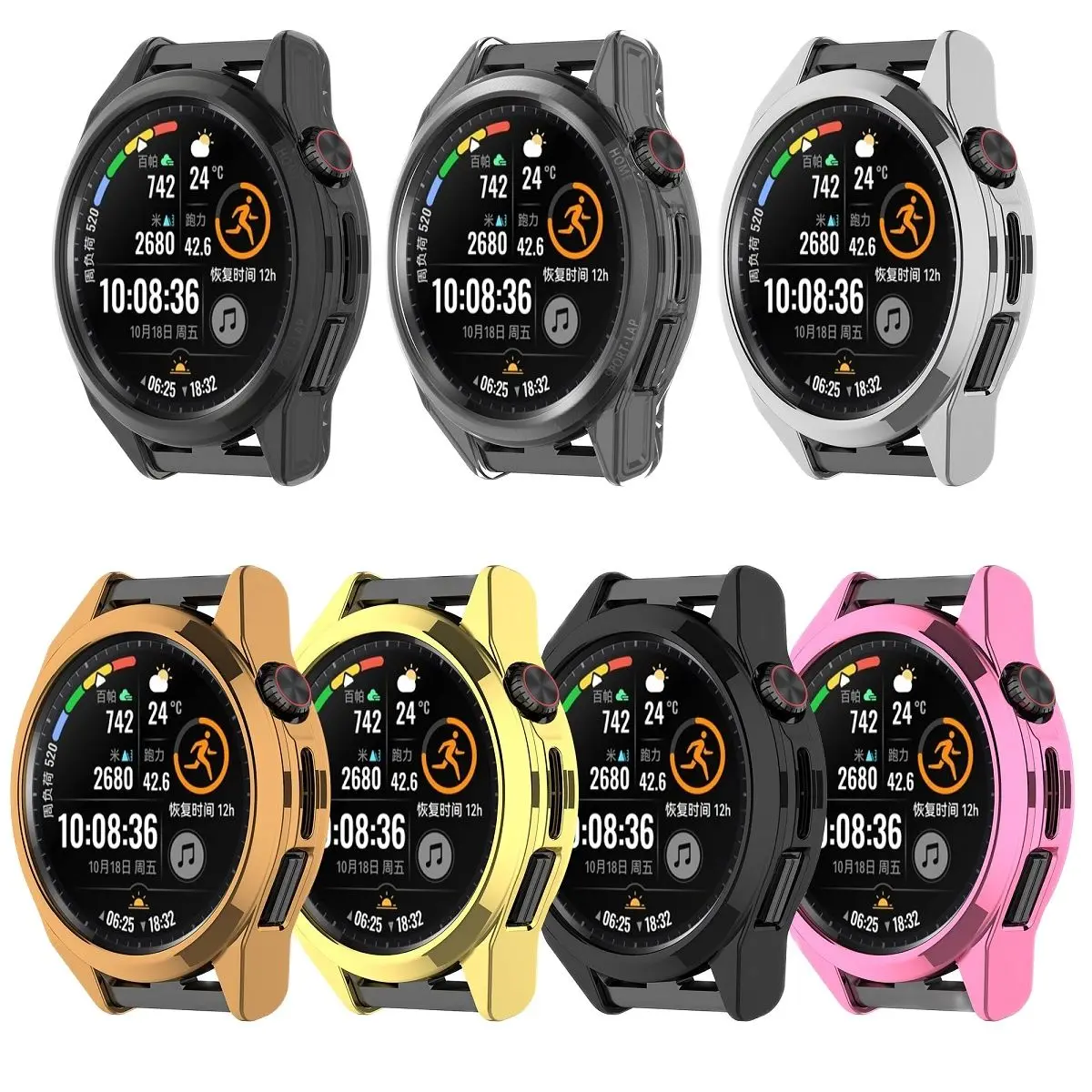 Protector Cases For Huawei Watch GT Runner SmartWatch Protective Case Cover Soft TPU Bumper Shell Replacement Accessories Frame