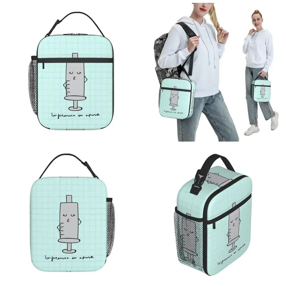 Doctor Nurse Medical Art Insulated Lunch Bags For Picnic Enfermera En Apuros Food Container Portable Cooler Thermal Lunch Boxes