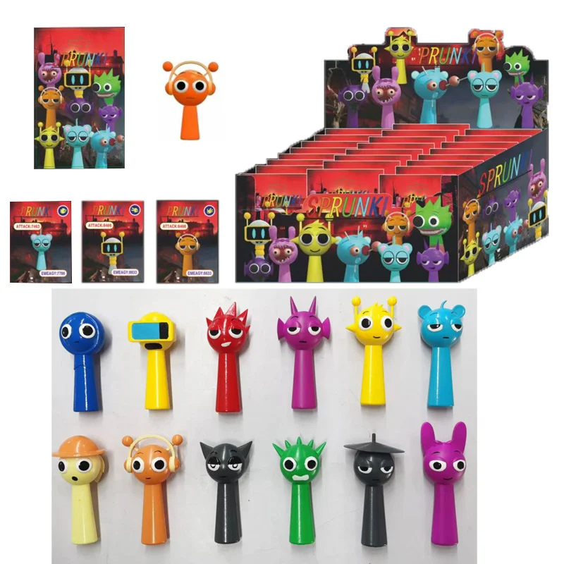 Sprunki Figures Toys Incredibox Mini PVC Action Figure Randomized Blind Box Models Come With Cards Kids Christmas Birthday Gifts