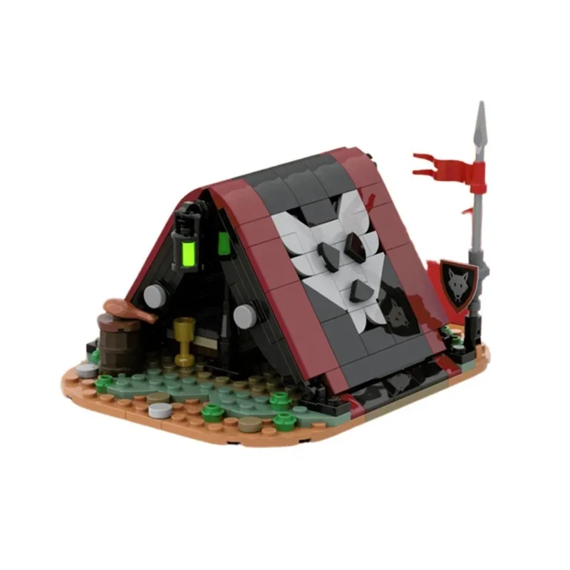 MOC Creative Expert Ideas Medieval Wolf Bandit Tent Model Building Blocks Bricks Enlighten DIY Fun Toys For Children gifts