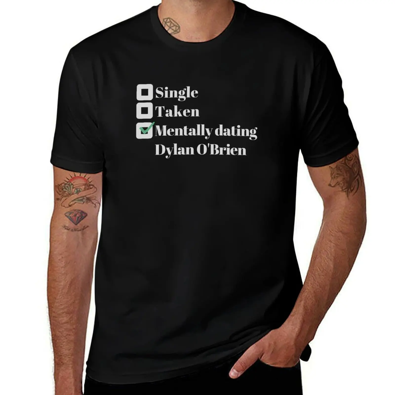 

Mentally dating Dylan OBrien T-Shirt mens graphic t shirts t shirt man plain T-Shirt