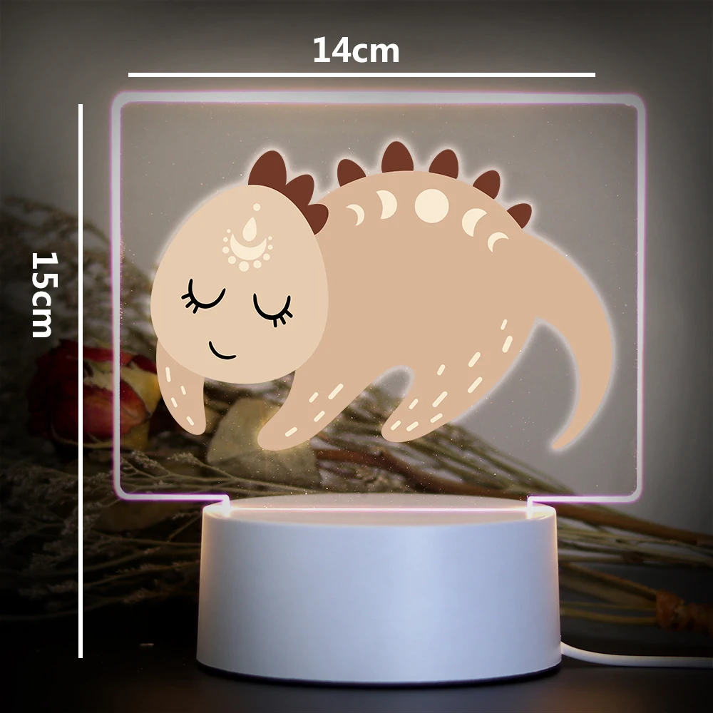 Dinosaur 3D Night Light Kids Toy Birthday Christmas Gifts For Kids Toys 3D Led Night Lamp Usb Color Changeable Table Lamp