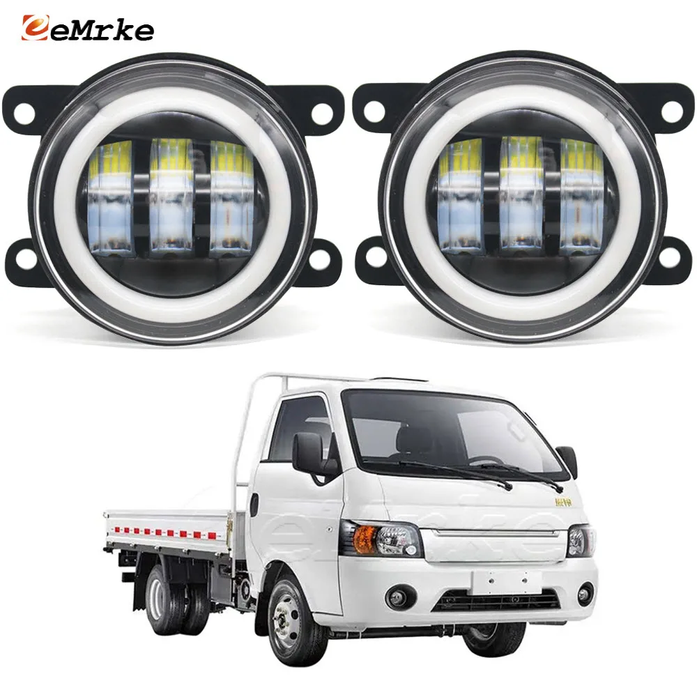 

Led Fog Lights PTF 30W Lens for JAC N35 X200 Chile V260 Brazil Angel Eye DRL Ring Car Turn Signal Light Daytime Running Lamp