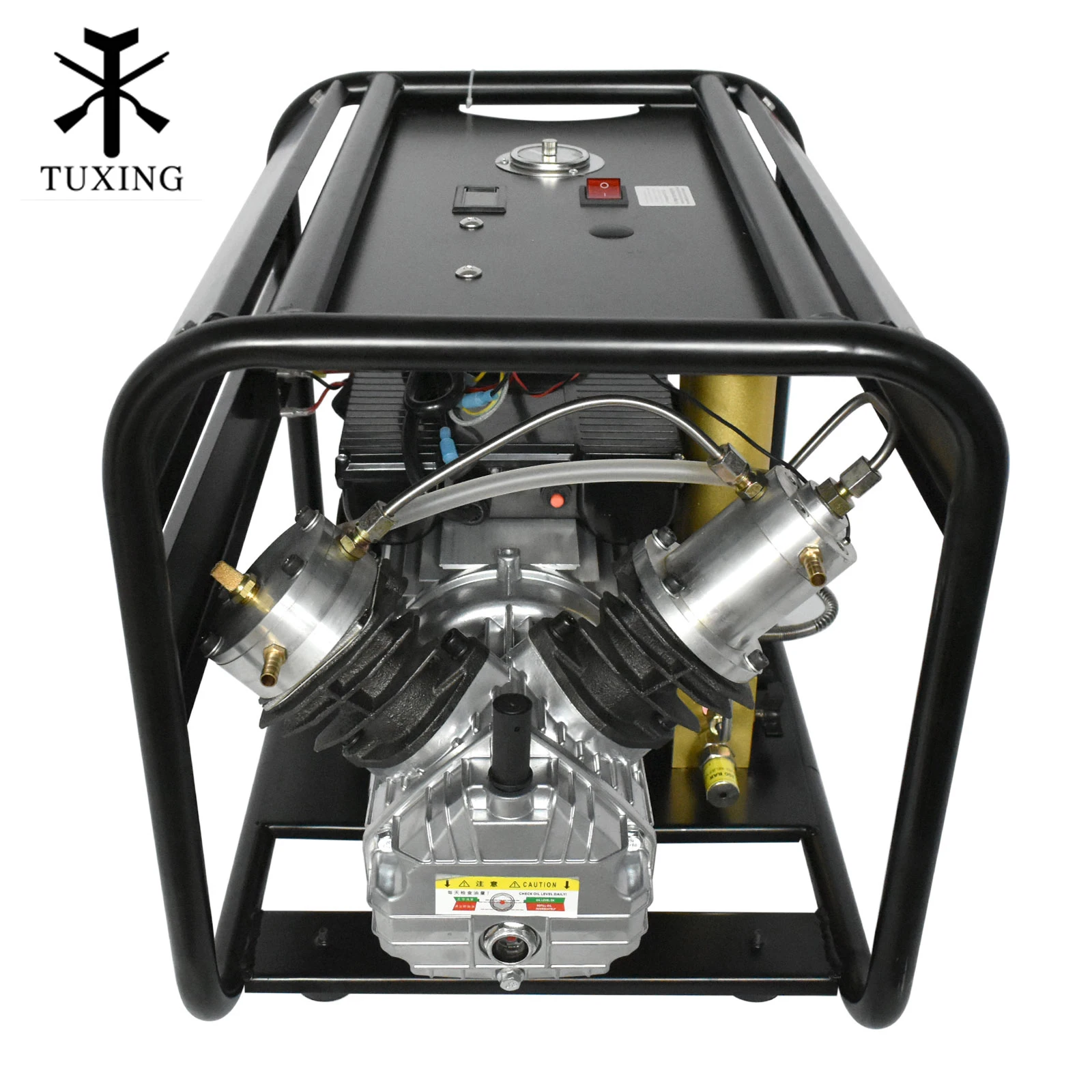 TUXING TXEDM042 300Bar PCP Air Compressor Auto-stop Built-in Two Stage Filtration Water-Oil Separator Filter for Diving Scuba