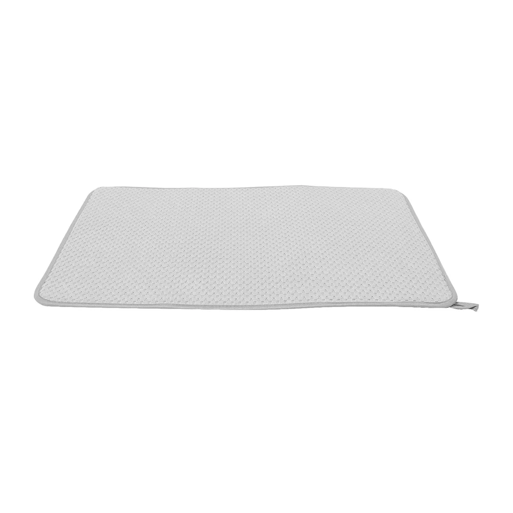 

Grey Extra Large Microfiber Dish Drying Mat Absorbent Quick Dry Kitchen Counter Mat Foldable Nonslip Dish Drying Pad