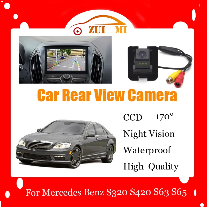 

Car Reverse Rear View Camera For Mercedes Benz S320 S420 S63 S65 Waterproof CCD Full HD Night Vision Backup Parking Camera