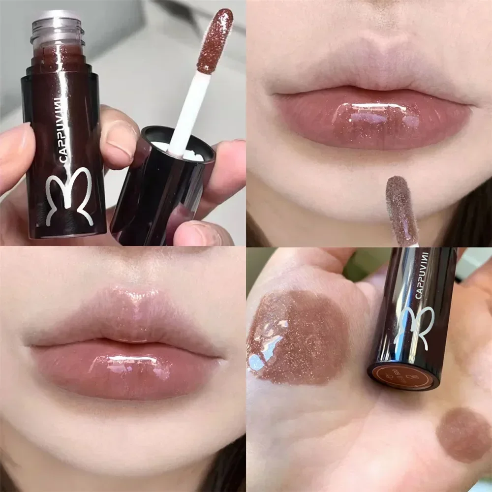 Brilhante diamante brilho labial hidratante água lábio esmalte de longa duração nutre lábios plumper lábios matiz lábios óleo maquiagem