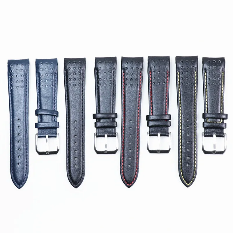 

Curved Bracelet 21mm Breathable Leather for Seiko Watch Strap Sportura Series Barcelona SNAE SNP SRG SUN SPC089 SSC Watchband