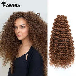 Extensions capillaires synthétiques ondulées pour femmes, 14 18 22 pouces, coiffure afro bouclée au crochet