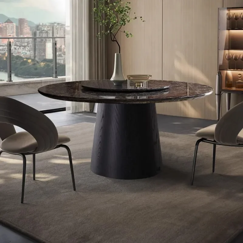 Center Mobile Dining Table Round Study Restaurant Luxury Gaming Mahjong Dining Table Designer Mesas De Comedor Home Furniture