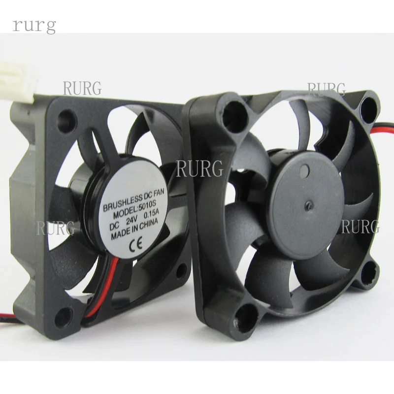 R+ 1 piece 50x50x10 mm 50 mm 5010 24 V DC brushless cooling fan 2 pin connector