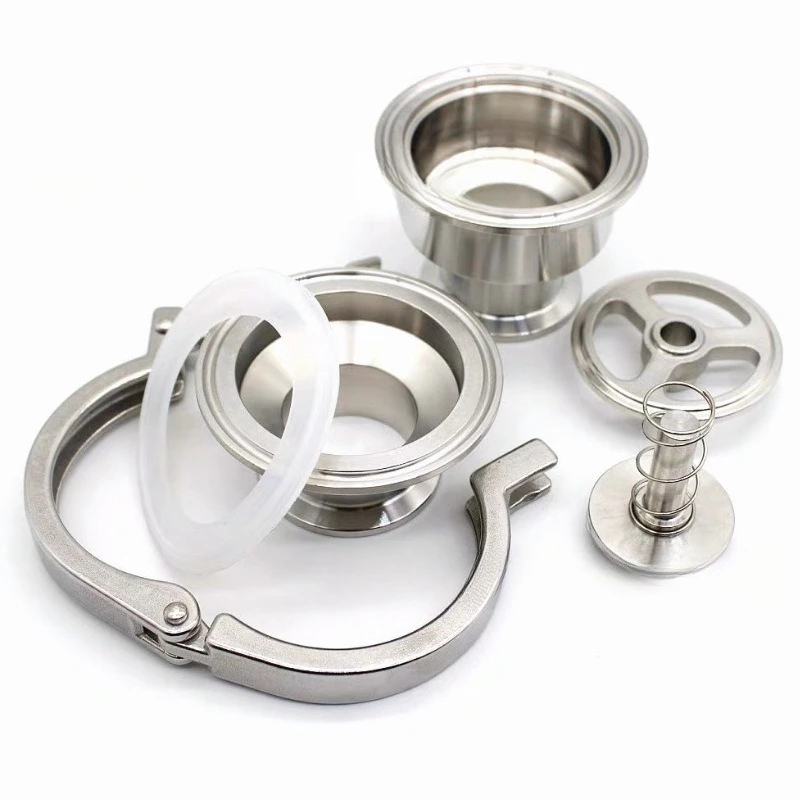 

04 stainless steel quick check valve sanitary grade non-negative pressure quick open clamp type chuck water supply check