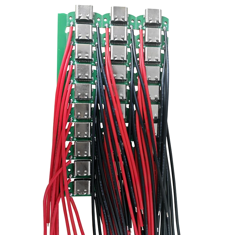 Conector USB tipo C impermeable, cable de soldadura hembra, puerto de carga rápida de alta corriente, cargador de USB-C, 16 pines