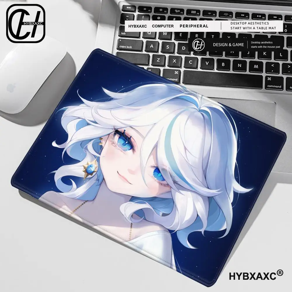 Furina Genshin Impacts Water-Themed Small Mouse Pad Gaming Laptops Mousepad Gamer Carpet Keyboard Mat Desk Protector Mause Pads