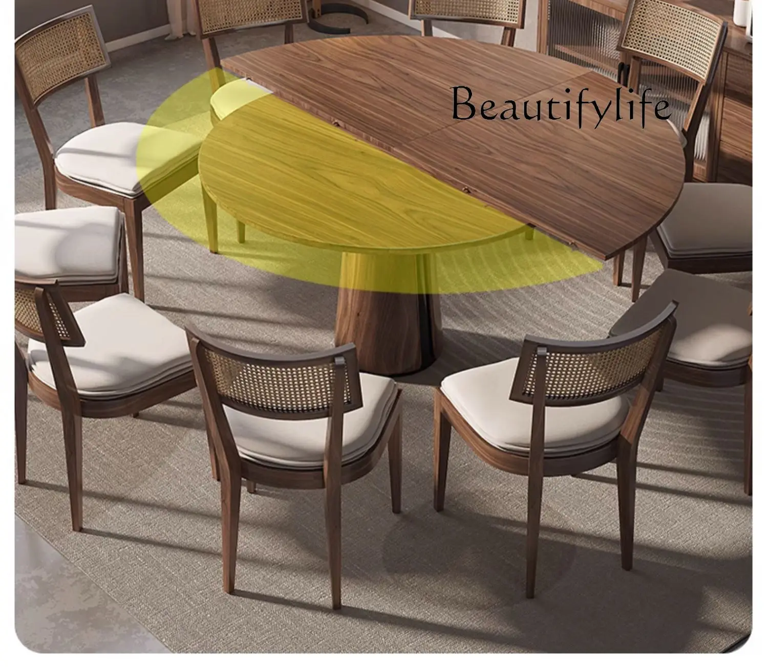 Foldable round Desktop Table Table Home 10/20 People round Separate Large round Table