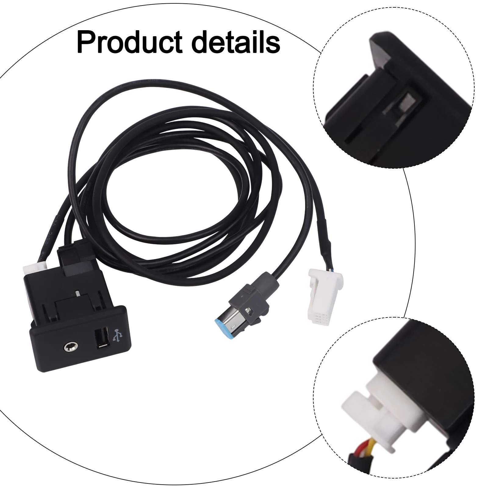 Car AUX Interface 28023-4BA0B Car Audio Connection Practical And Reliable Wear-Resistant Material 4Pin And 8Pin Connection