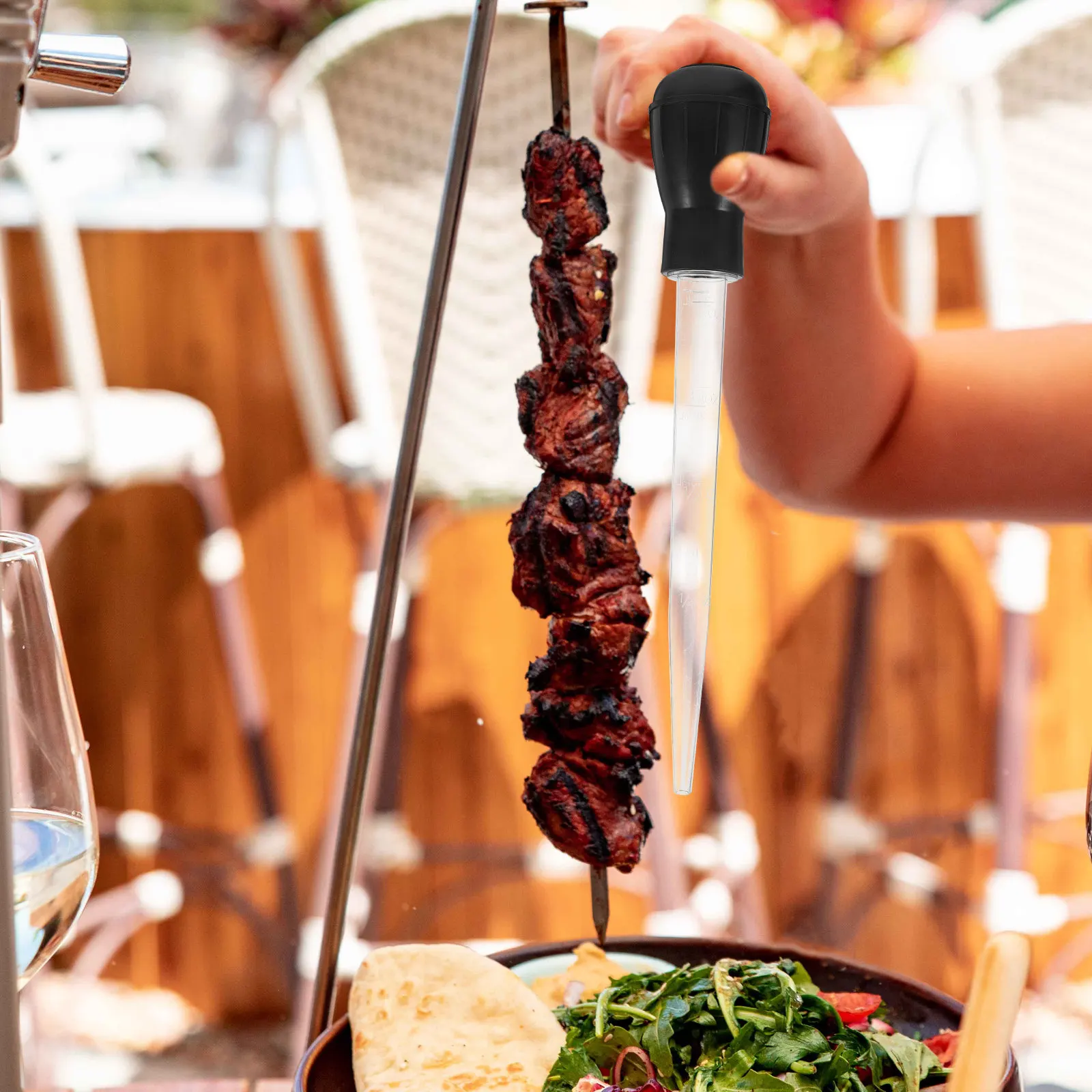 Marinade Baster Turkey Injector Plastic Reusable Meat Baster Oil Suction Pump Barbecue Injection Tool Kitchen Tool