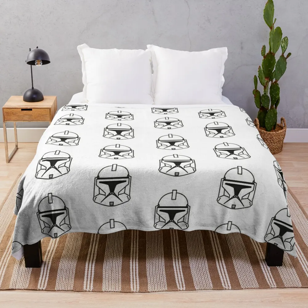 

Clone trooper - White Armor Phase 1 Throw Blanket Luxury Brand Decorative Beds Plush Polar Blankets