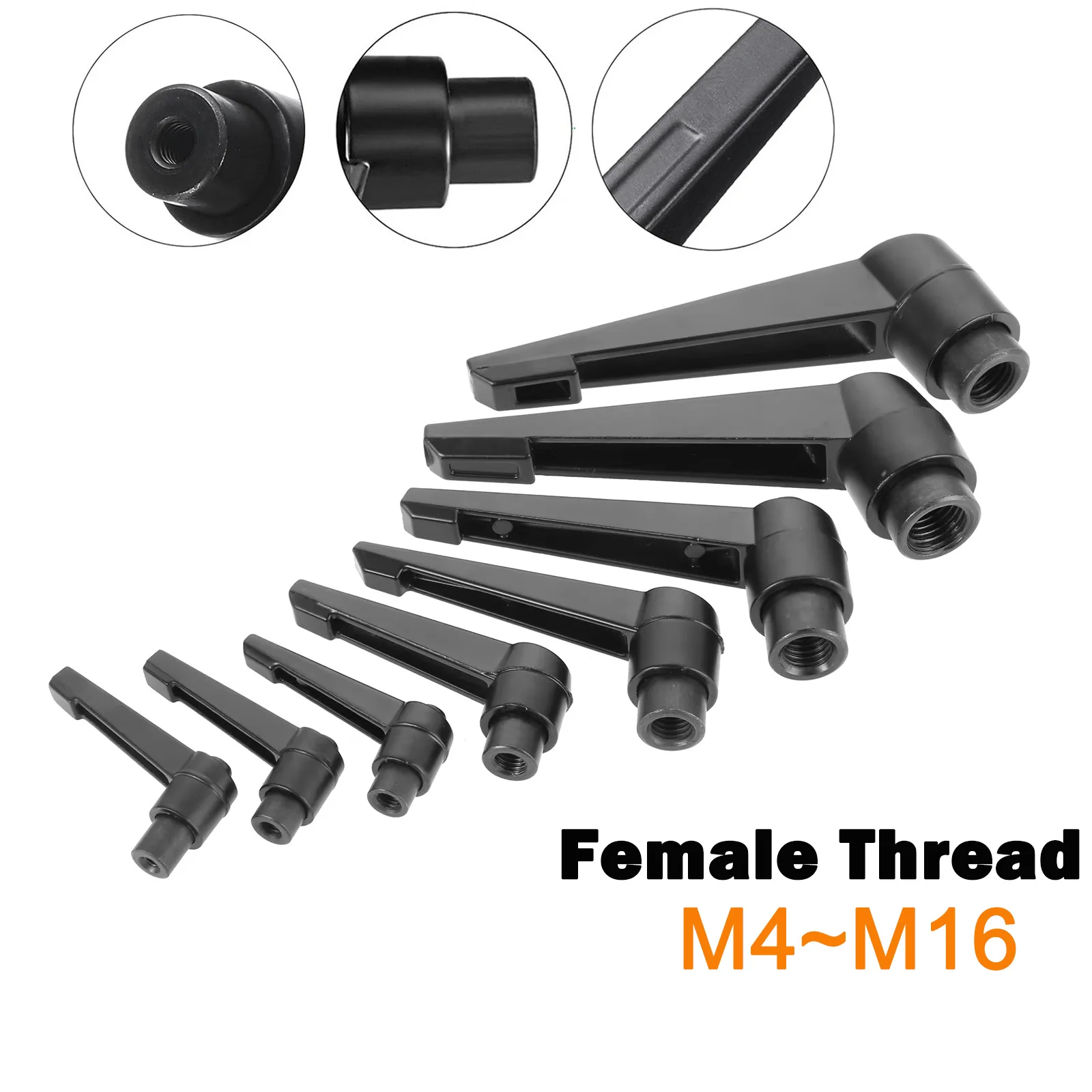 1Pcs M4 M5 M6 M8 M10 M12 M14 M16 Adjustable Fastening Screw Female Thread Handle Screws Bolt Clamping Lever