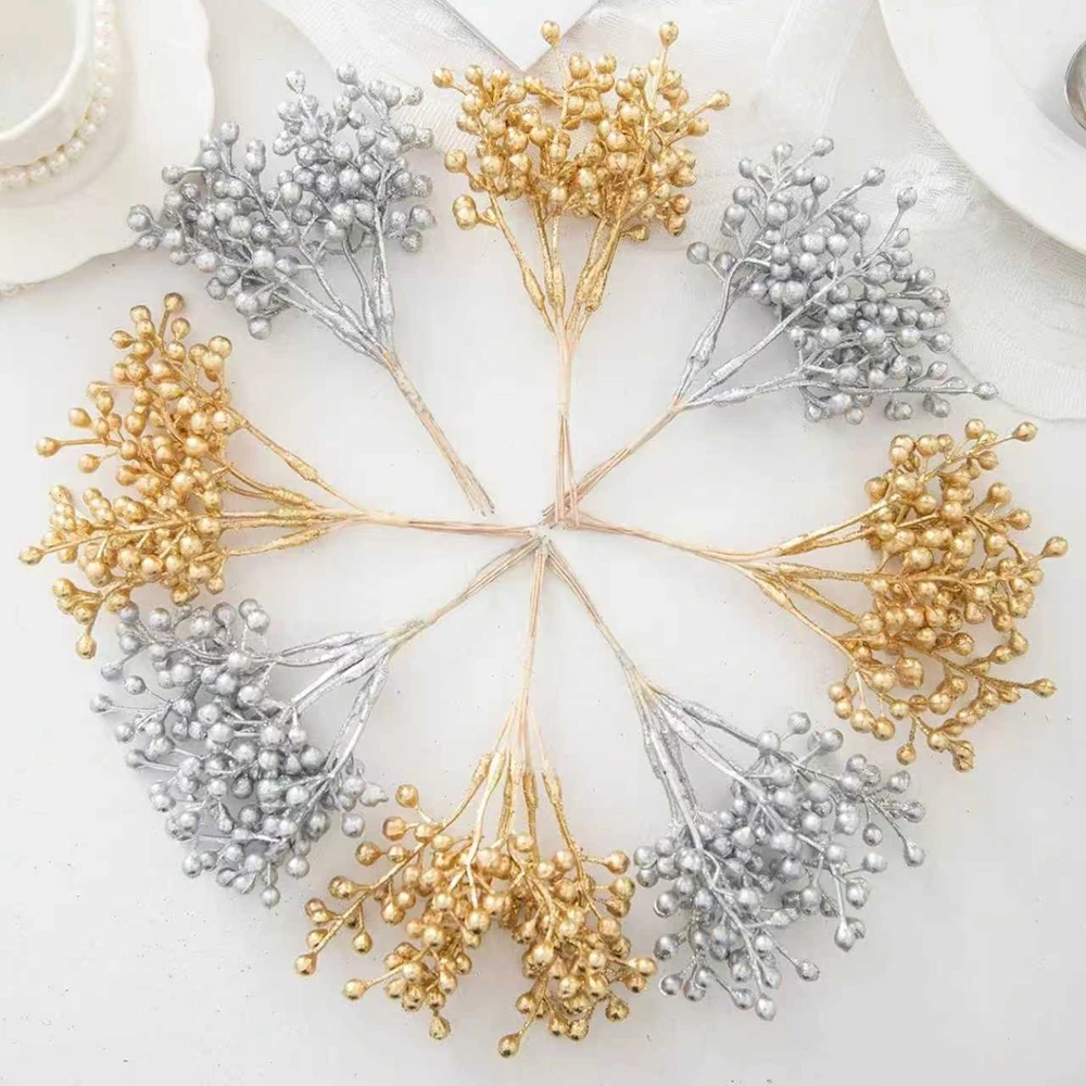1/5 Stück künstliche Blumen Pflanzen Home Room Weihnachtsbaum Hochzeitsdekoration Brautaccessoire Ausverkauf künstlerische Tischarrangements – Detail 1