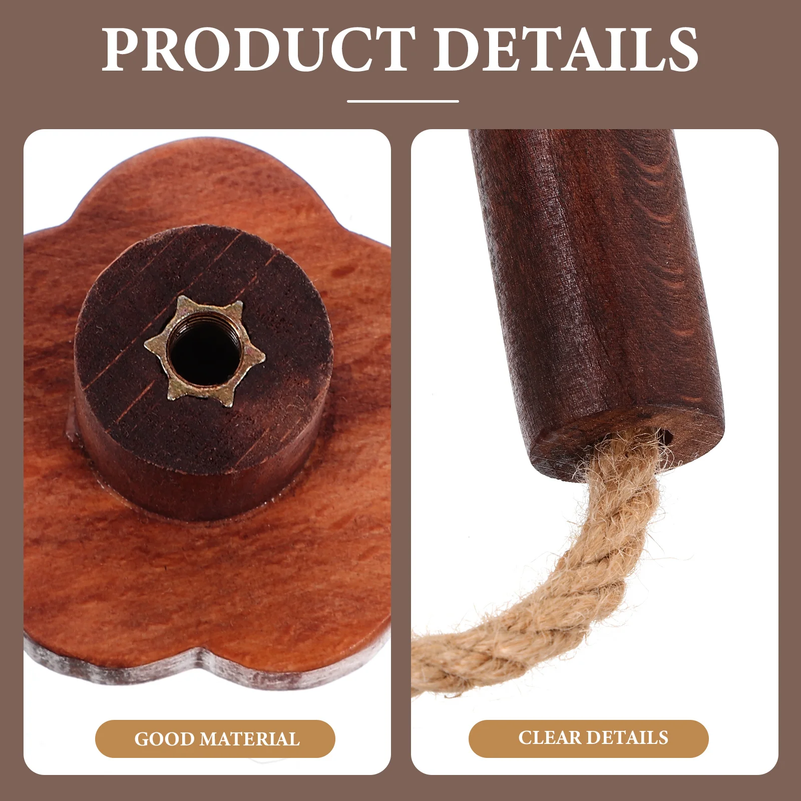 

Roll Paper Holder Wall Mounted Wood Rope Design Heavy Duty Tissue Stand for Bathroom Decorative Paper Towel Organizer Rustic