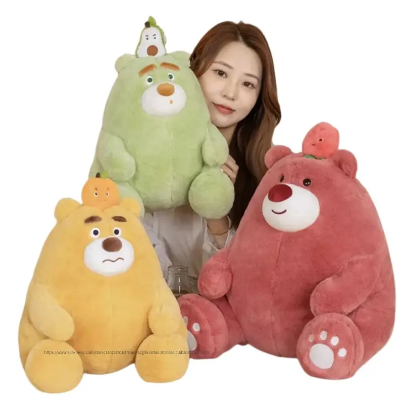 25/40/50cm Cartoon Story Lotso Strawberry Bear Plush Toys Soft Avocado Fruit Cushion Pillow Stuffed Animal Toy for Children Gift