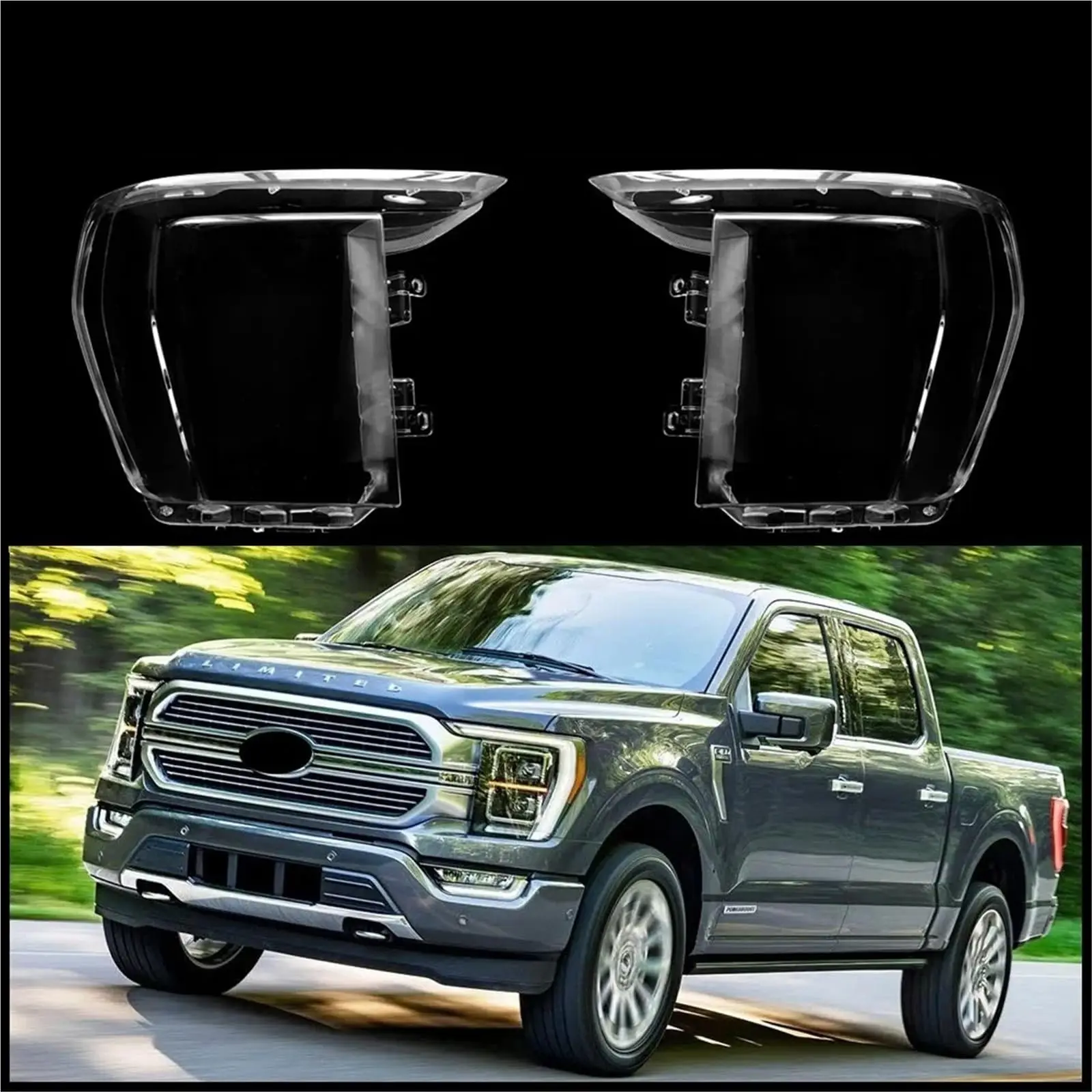Прозрачная крышка/корпус фары для Ford F-150 F150 2021 2022 2023