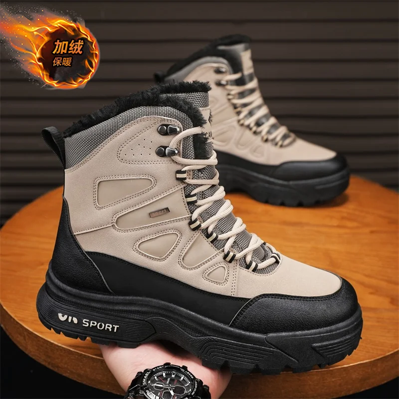 

Winter Boots for Men Casual Shoes Sports and Leisure High-top Shoes Male Sneakers Cotton-padded Wear-resistant All-match New