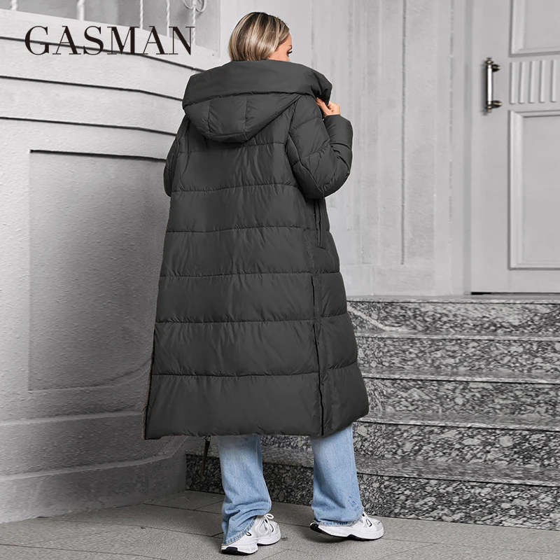 GASMAN 2024 Women\'s winter jacket Plus size L-6XL Women coat Brand Fashion Thick cotton Windproof Hooded parkas  84552