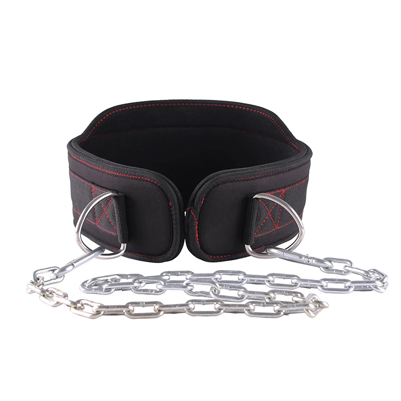 Verstellbarer Dip-Gürtel zum Hochziehen und Squat-Gewichthebergürtel, Trainingsausrüstung, langlebiger und stabiler Gürtel der Taille für 80–110 cm – Detail 5