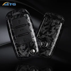 ABS Carbon Fiber Car Key Case Cover For VW Volkswagen Polo Tiguan Passat B5 B6 B7 Golf 4 5 6 MK6 Jetta Lavida For Skoda Octavia