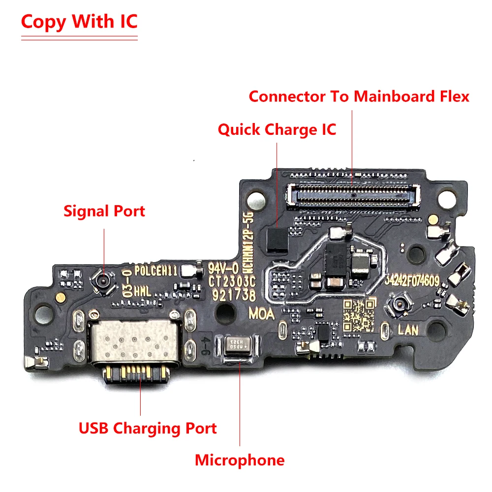 Tested For Xiaomi Poco X5 Pro 5G USB Charging Port Connector Board Flex Cable Dock Plug Connector For Xiaomi Poco X5