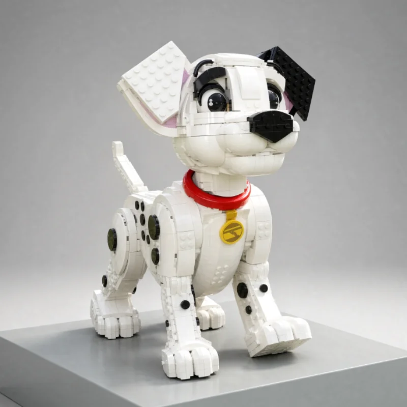 Cute Dalmatians Building Blocks Model Pet Dog Three-Dimensional Model Ornaments for Adults Home Decoration Gifts