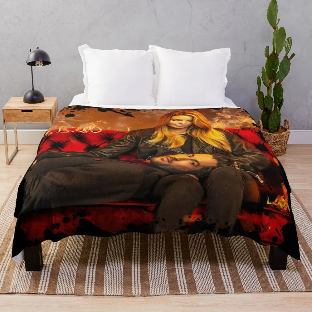 

LUCIFER Throw Blanket Luxury Designer Blanket Bed linens