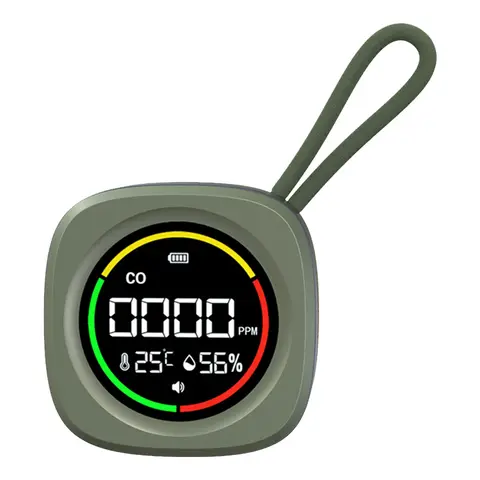 자기 흡입 일산화탄소 감지기, CO 감지기 알람, 온도 습도 센서, 야외 캠핑 RV 자동차, 3 in 1, 1000mAh