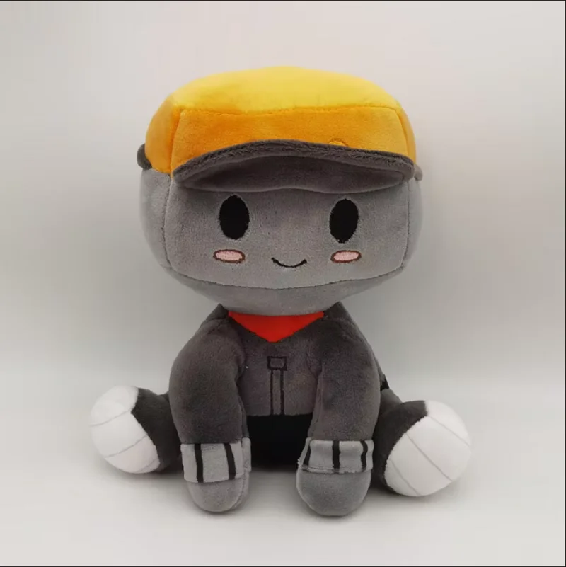 جديد Blox Buddies ألعاب من القطيفة فتاة كرتونية سوداء مع قبعة صفراء ديكور دمية هدايا غرفة المنزل للأطفال