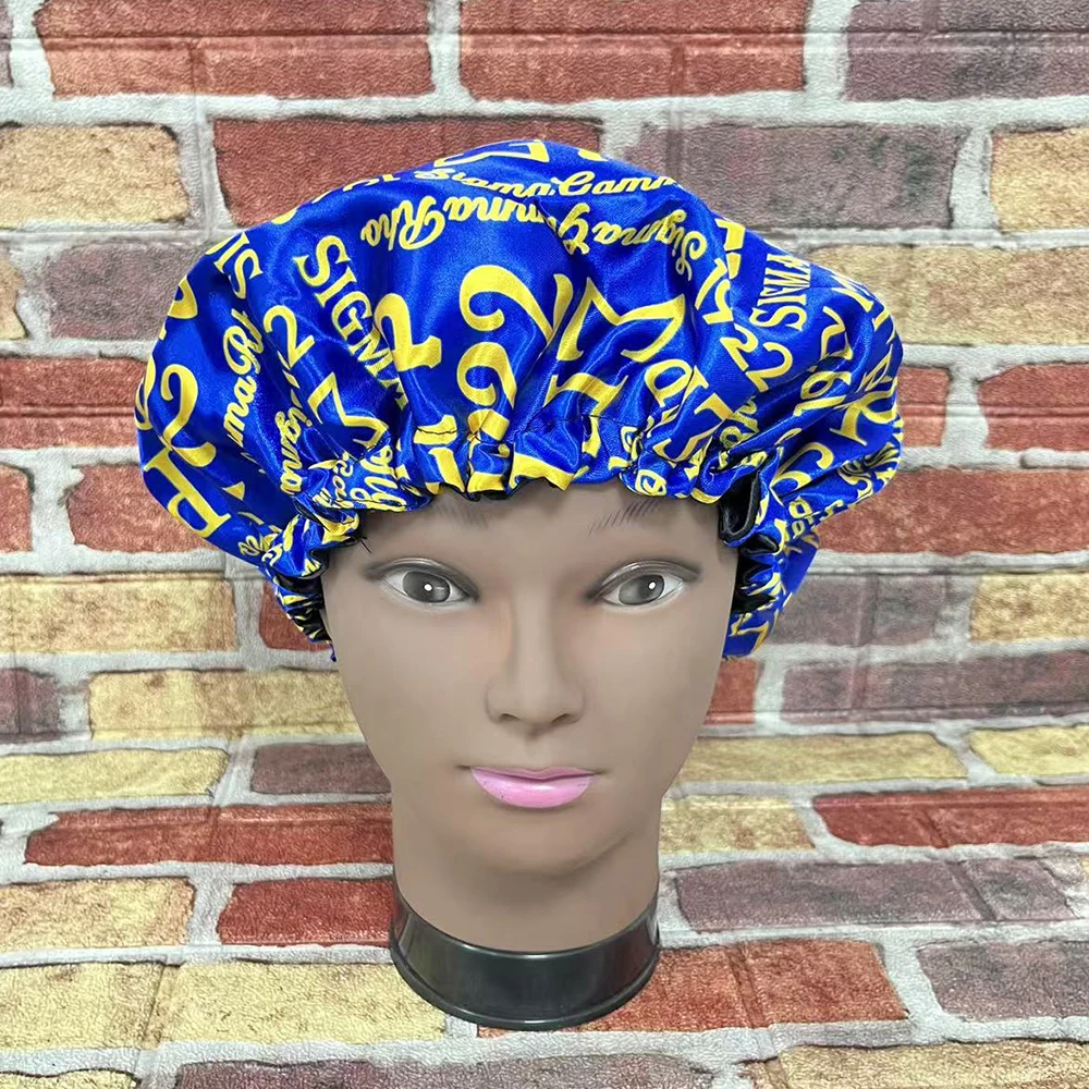 سيجما جاما رو الحروف اليونانية 1922 قبعة النوم الصفراء الزرقاء #6