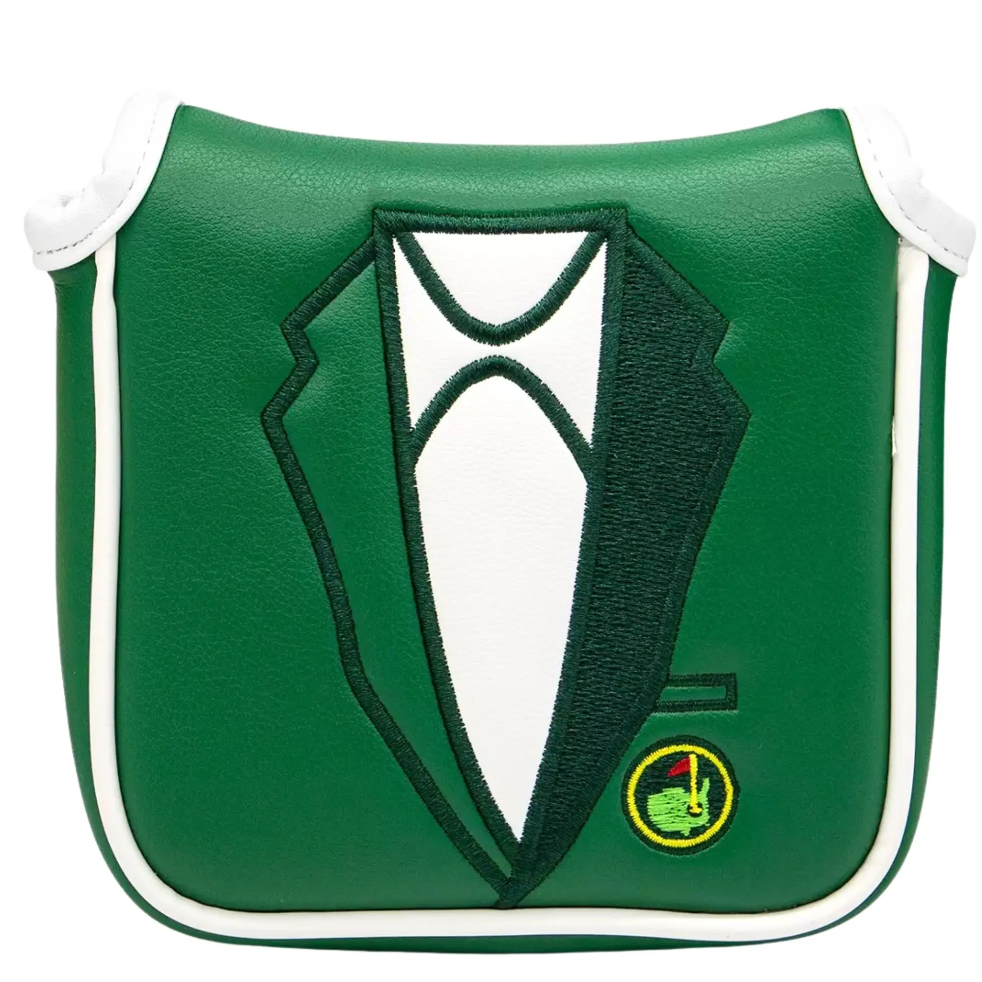 Green Jacket Design Golf Putter Cover with Tape Closure - Half-Round Protective Case Suitable for Most Standard Putters