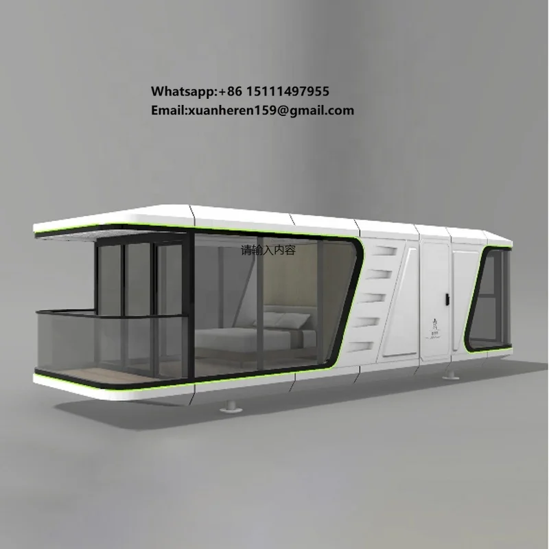 

20ft modular mobile container homes 40ft luxury house space wooden cabin capsue house with bedroom