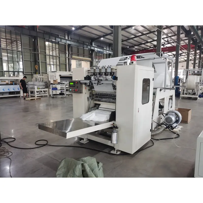 2lines Facial Tissue Paper Color Printing Folding Machine Production Line Economic Automatic Facial Tissue Making Machines