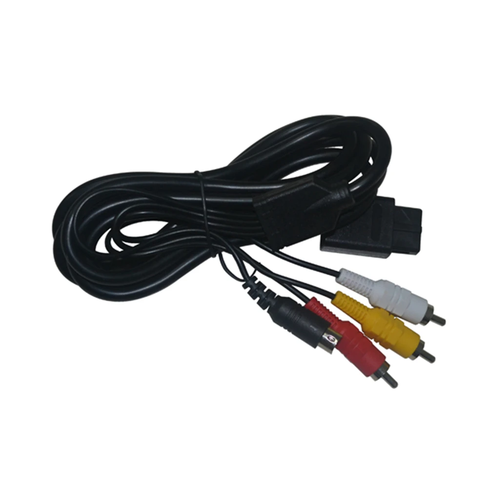 S-Video Cable 3RCA AV Cord  cable for N64 for SNES for GameCube GC