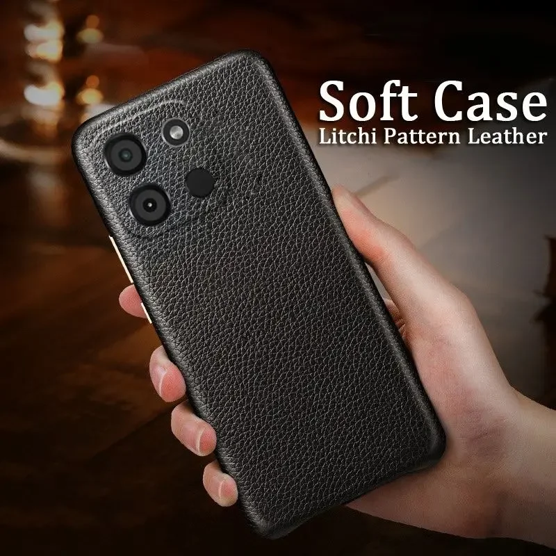 

Luxury Business Cover For itel A60 S A60S itel Genuine Leather Cases For itel A60S A 60 60S Back Cover Coque Shockproof Funda