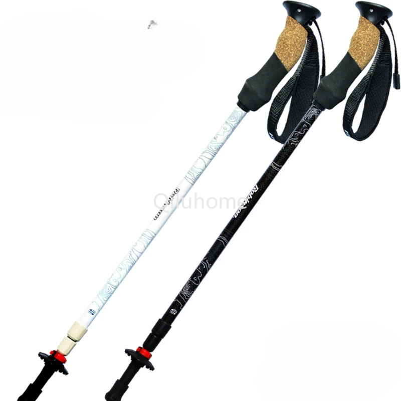 Alpenstock Ultra-Light Carbon Walking Stick Outdoor Equipment Supplies Three-Section Walking Stick Hiking Climbing Equipment