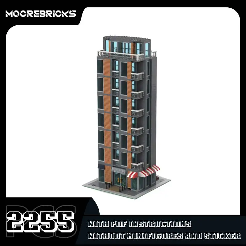 

Central Brick Plaza Architecture Model Building Blocks City Skyscraper Assembling Creative Bricks Desktop Display Toys Gift