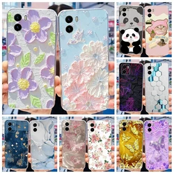 For Vivo Y15s Y15A Y15C Case V2134 V2120 V2147 V2139 Popular Flower Slim Soft Silicone Clear Back Cover For Vivo Y01 V2166 Funda