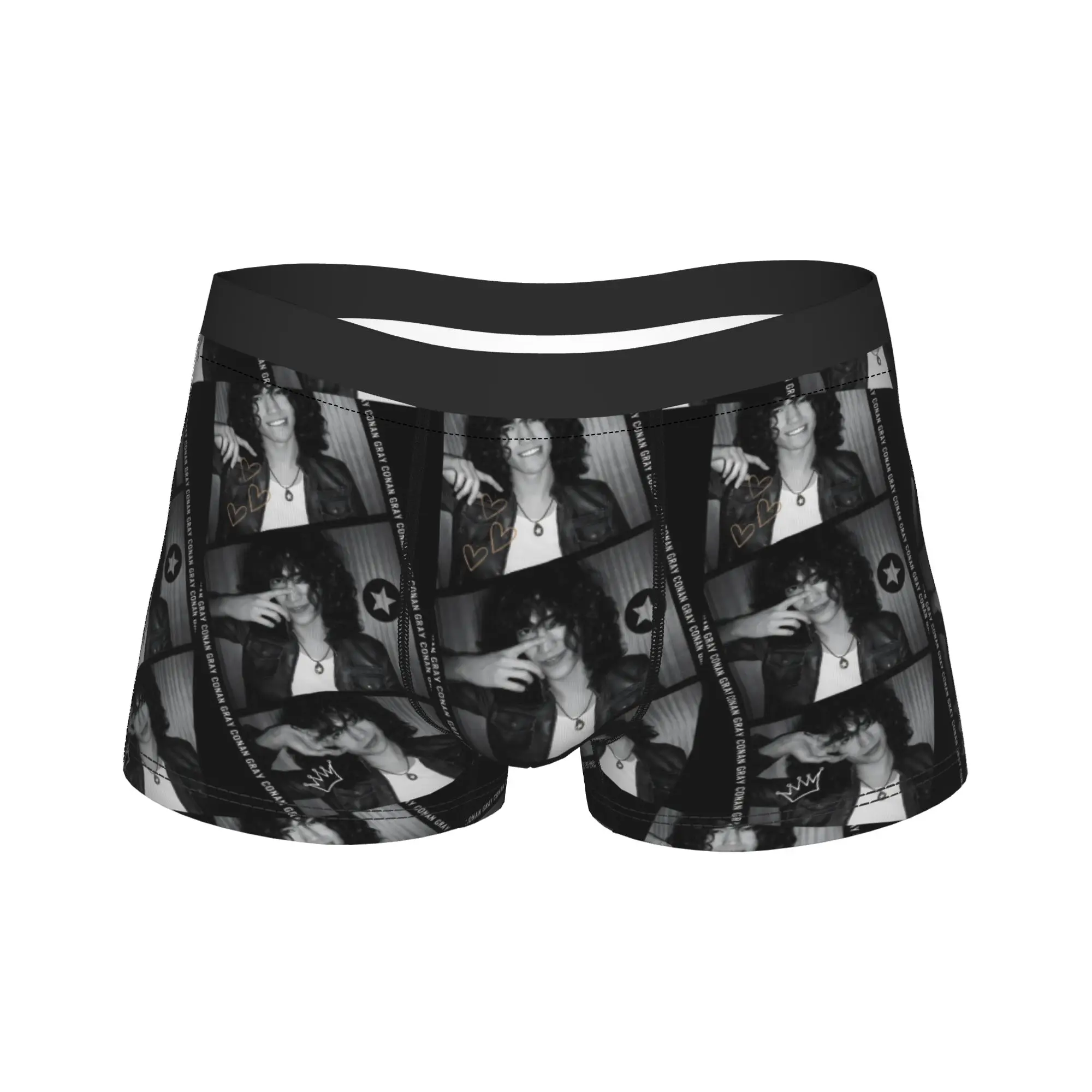 Men's Conan Gray Singer Underwear  Sexy Boxer Briefs Shorts Panties Male Polyester Underpants S-XXL