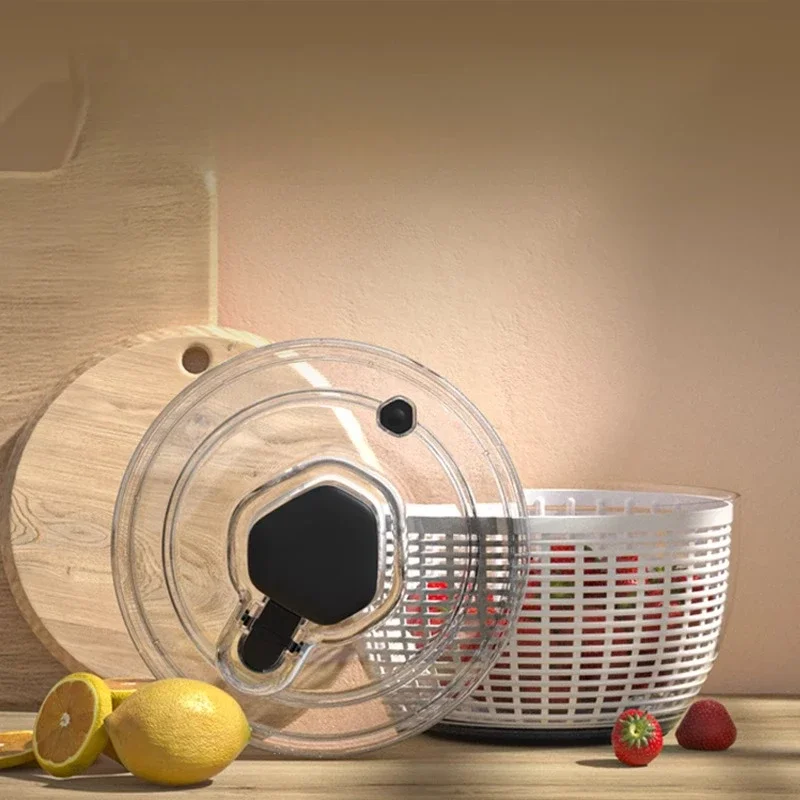 Healthy Cooking Salad Spinner Vegetable Washer Kitchen Leafy Greens Dryer Efficient Water Draining Basket Food Prep Colander