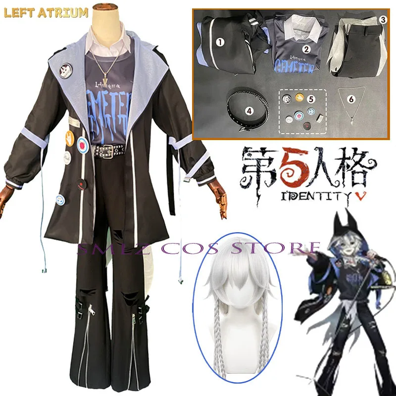 

Rock Band Ithaqua Cosplay Game Identity V Costume Man Night Watcher Ithaqua Uniforms Suit Halloween Party Clothing for Men