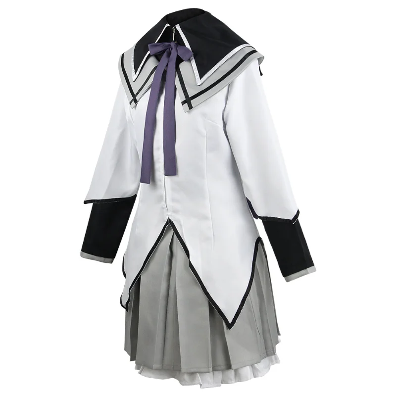 Anime Modoka Magica Ragazza Akemi Homura Costume Cosplay Uniforme da combattimento Calze Puella Magi Magica Akemi Homura Abiti Parrucca
