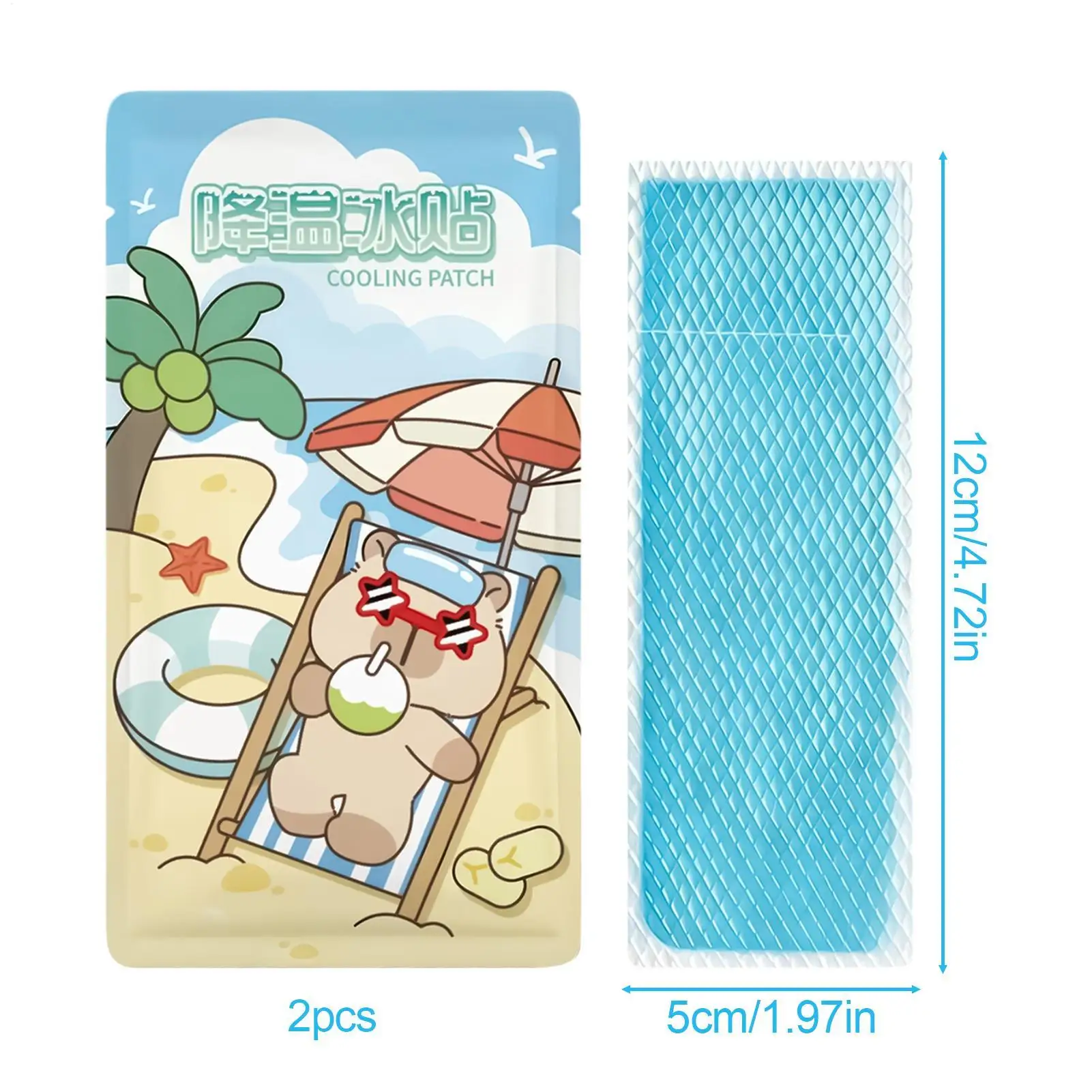 10pcs Cooling Gel Ice Sticker Non Woven Patch for Summer Outdoor Camping Hiking Heat Relief Body Cooling Care Pad Use